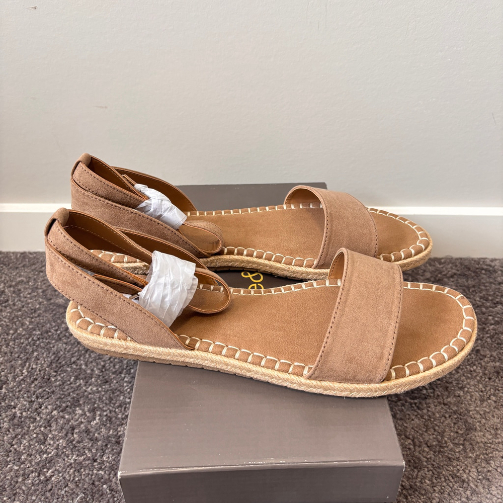 Style & Co Women's 9 Brown Peggy Ankle-Strap Espadrille Flat Sandals NIB - Picture 10 of 13